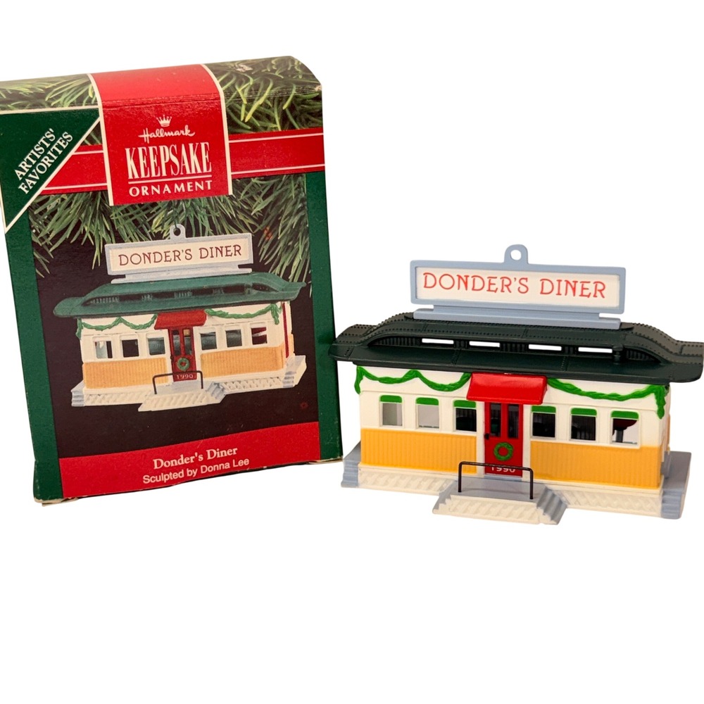 1990 Hallmark Keepsake Ornament Donders Diner Artists Favorites Donna Lee